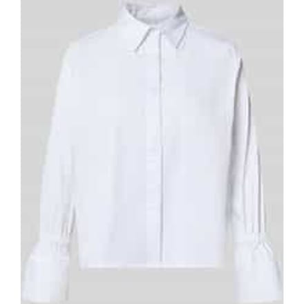 regular fit overhemdblouse van katoenmix
