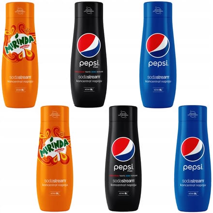 SodaStream Serie - 6 Concentraten Set - Pepsi - Pepsi MAX - Mirinda