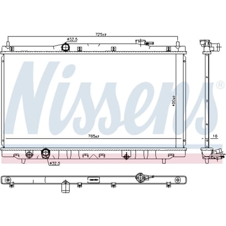 Radiator, motorkoeling NISSENS 681375