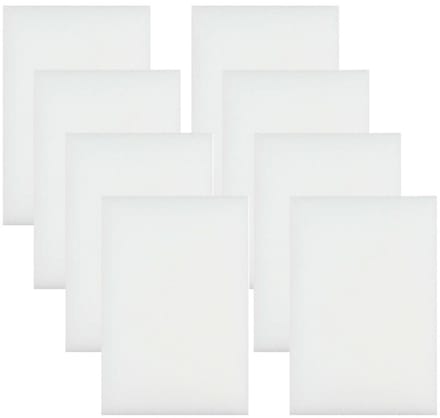 Benson Wonderspons - 8x stuks - wit - 12 cm - melamine - schoonmaken met water
