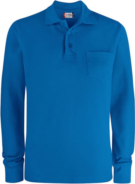 Clique Basic Polo Pocket L/S 028235 - Kobalt - 4XL