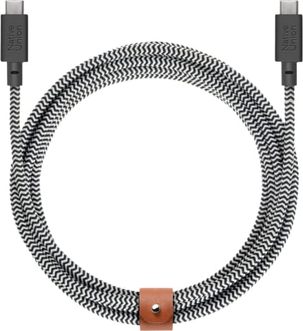 Native Union Belt Cable XL - Zebra - USB-C naar USB-C - 3M - 100W