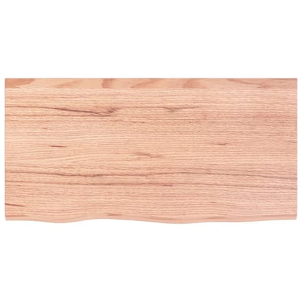 vidaXL Tafelblad 80x40x2 cm behandeld massief eikenhout lichtbruin