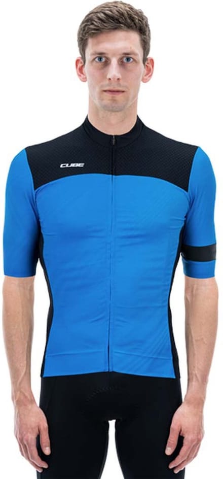 Cube Blackline Korte Mouw Wielertrui Blauw M Man