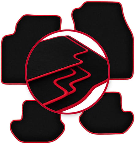 CARLUX-RED automatten voor: Ford Ka MK1 hatchback (1998-2006)