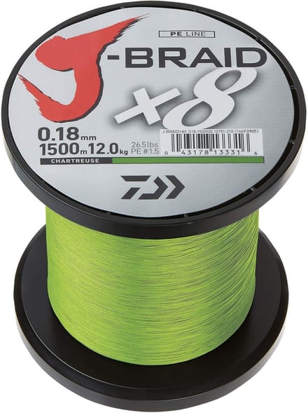 Gevlochten Vislijn 3000m 0.22mm 48lbs Chartreuse