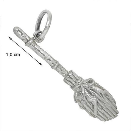 Blinx Jewels Zilveren Hanger Bezem