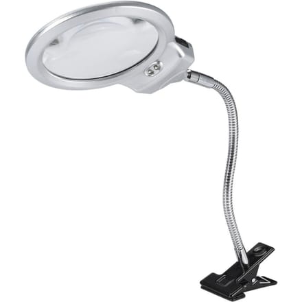 Grote lens tafellamp, verlicht vergrootglas, vergrootglas met LED-lichtklem