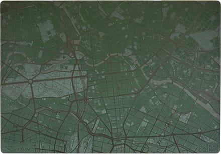Place Maps Placemat Stadskaart Berlijn - Kunstleer - Cacaobruin - 1 Stuk
