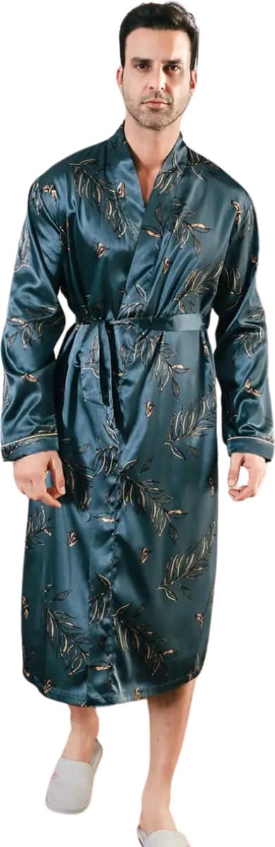 Bovista Satijnen Badjas Heren - Kimono - Kamerjas - Satijn - Ochtendjas - Pyjama - Maat M