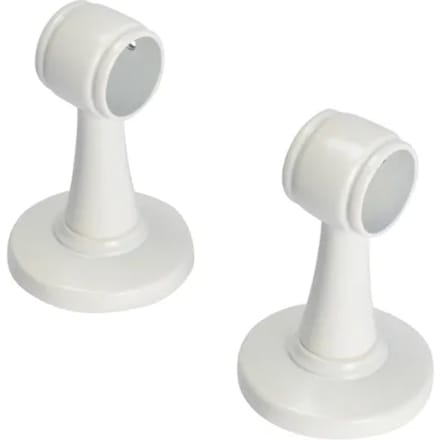 Decomode - Gordijnsteun - Metaal - Gebroken Wit - Voor Roede Dia. 20mm - 2 Stuks