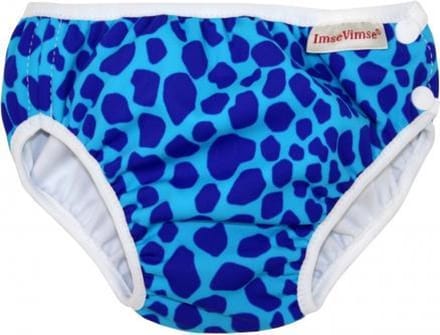 ImseVimse wasbare zwemluier - Blue Leopard - S 6-8 kg - blauw