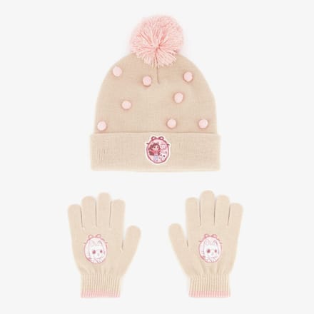 Gabby kinder set muts handschoenen - Beige
