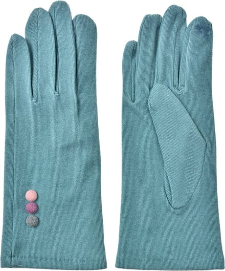 Clayre & Eef Handschoenen Winter 9x23 cm Groen Polyester
