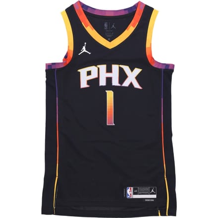 NBA Statement Edition 22 Dri-fit Swingman Jersey nr. 1 Devin Booker Phosun zwarte tanktop voor heren