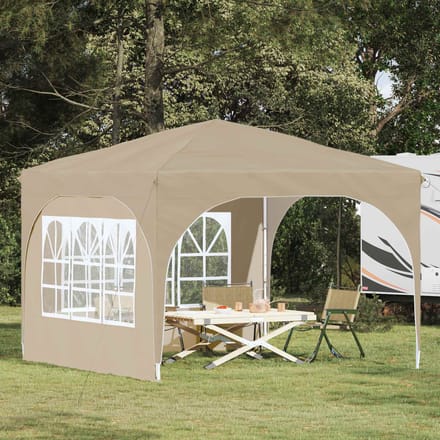 vidaXL - Pop-up - Feesttent - 290 - x - 290 - x - 245 - cm - Crèmekleurig