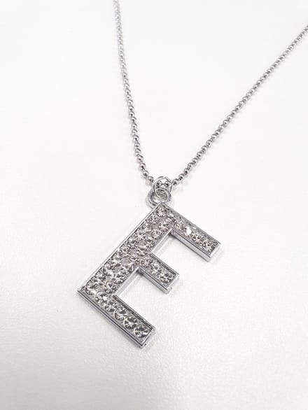 Ketting Met Letter Diamand - E