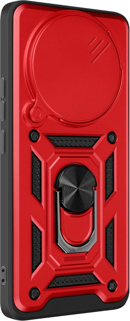 Mayaxess, Hoesje voor Xiaomi Redmi Note 14 Pro en 14 Pro Plus steunring, Rood