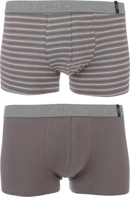 Schiesser - 2-pack Low Rise Trunk Boxershorts Gestreept / Taupe - XXL