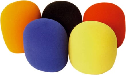 SoundLAB - Gekleurde microfoon plopkappen - Windkapjes - Set van 5 stuks - 35mm