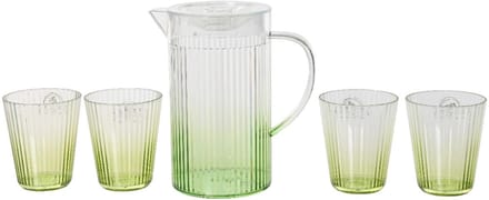 Kan met 4 bekers H19.6cm
