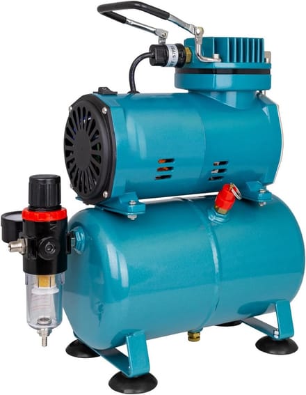 Airbrush Compressor - Luchttank Compressor - Creatief Spuiten - Olievrij Fluisterstil - 3 Liter Tank - Universeel