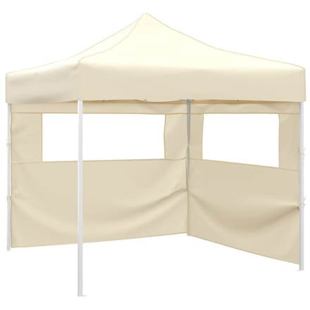vidaXL - Vouwtent - met - 2 - wanden - 291x291x315 - cm - crème