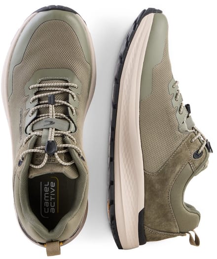 camel active Sneaker met vetersluiting - Maat menswear-44 - groen