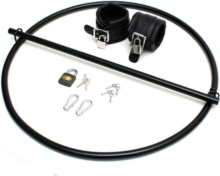 Rimba - Bondage Ring - Restraint Ring Met Leren Boeien En Hangslot