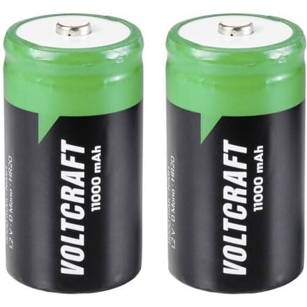 VOLTCRAFT HR20 Oplaadbare D batterij (mono) NiMH 11000 mAh 1.2 V 2 stuk(s)
