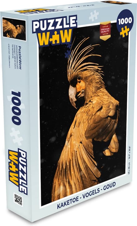Puzzel Kaketoe - Vogels - Goud - Legpuzzel - Puzzel 1000 stukjes volwassenen
