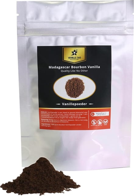 Vanille Poeder 50 gram | Premium Bourbon Vanillepoeder | 100% Puur en Onbewerkt