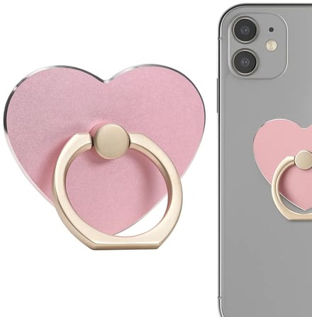 Luxe Opplakbare Tefoonhouder Hart I Telefoonbutton I Ringhouder I Vinger Grip Smartphone I Roze