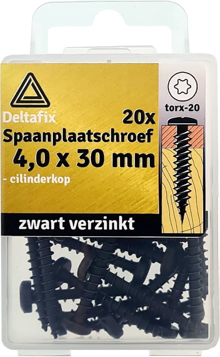 Spaanplaatschroef CK TX-2 (zwart VZ 4.0x30MM - 15 stuks
