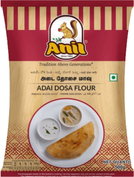 Anil - Adai Dosa Meel - Linzenmeel - Pannenkoekenmix - 3x 500 g