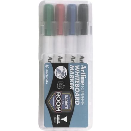 ARTLINE Supreme Whiteboardmarker - 1 Set van 4 markers - Verschillende kleuren