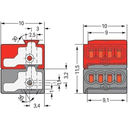 Wago Micro Bus Systeem Aansluit Terminal - 243-211 [50 stuks]