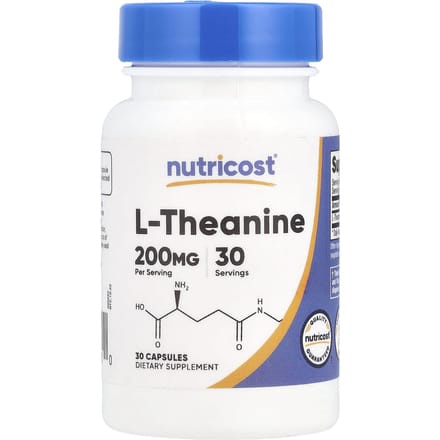Nutricost, l-théanine, 200mg, 30 capsules
