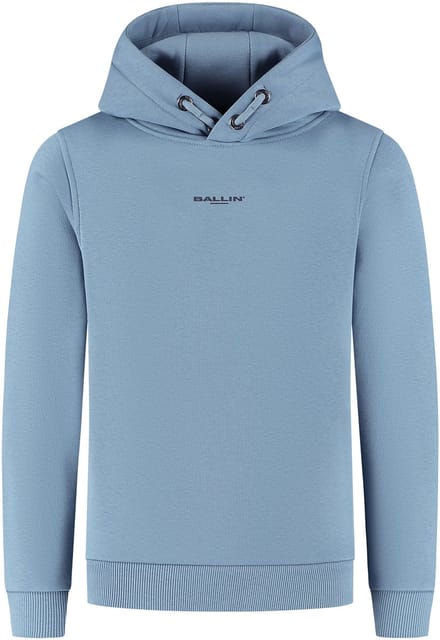 Ballin Amsterdam - Jongens Regular fit Sweaters Hoodie LS - Mid Blue Grey - Maat 10