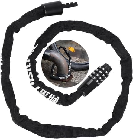 Kettingslot - Antidiefstalslot - Fiets Beveiligen - 4-Cijferige Code - 36 inch - Zwart
