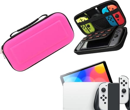 Gadgetpoint - Console Beschermhoes voor Nintendo Switch - Hardcase Opberghoes - Performance Gaming Case - Console Accessoires - Roze