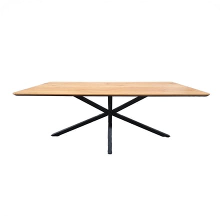Giga Living Eettafel Cesura - Naturel Eiken 100x200x75cm - Spinpoot