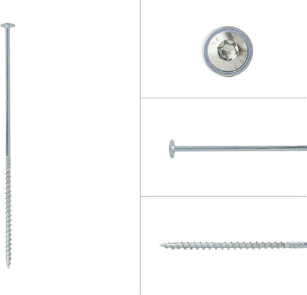 Wovar Tellerkopschroeven Verzinkt 6.0 x 240 mm Torx 30 | Doos 50 Stuks