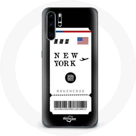 Coque pour Huawei P30 - Billet d'avion New York - Souple - Protection - Mixte