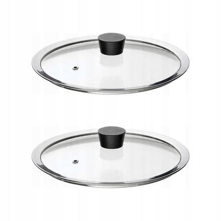 2x Glazen Pan Deksel 25 cm Universeel