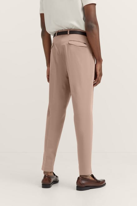 Bugatti Herren Geplooide broek met satijnen stretch