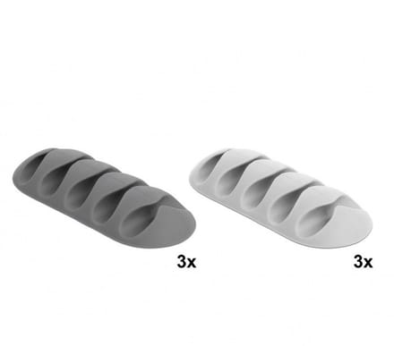 Delock 18298 Kabelclips Thermoplast Wit, Grijs (Ø x h) 5 mm x 1.5 mm 1 set(s)