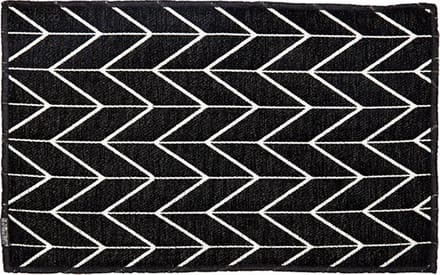 Dutchdeluxes - Handgemaakt - Geweven katoen - Placemat - Set van 4 - Black & White - Herringbone - Zwart/wit