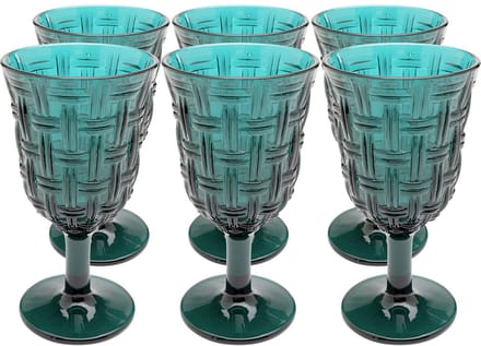 Wijinglazen Tissue blauw (6/set) Kare Design