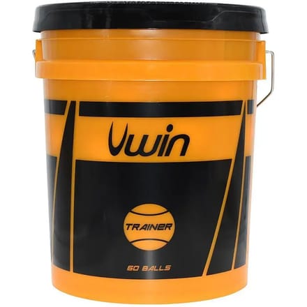 Tennisbal met emmer van 60 ballen Uwin Trainer